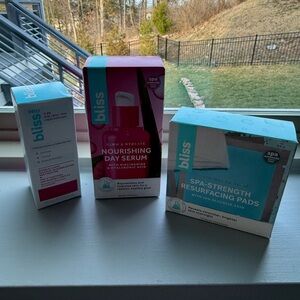Bliss Skincare Trio with Pink and Blue Accents